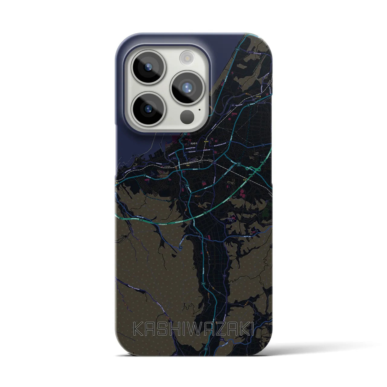 【柏崎(新潟県)】地図柄iPhoneケース(バックカバータイプ)