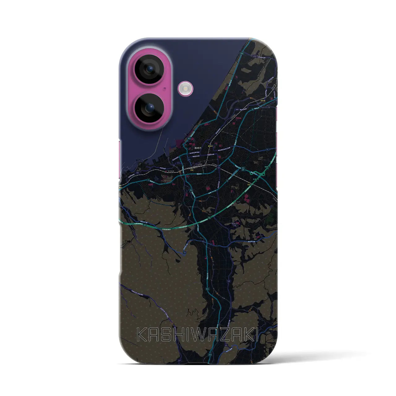 【柏崎(新潟県)】地図柄iPhoneケース(バックカバータイプ)