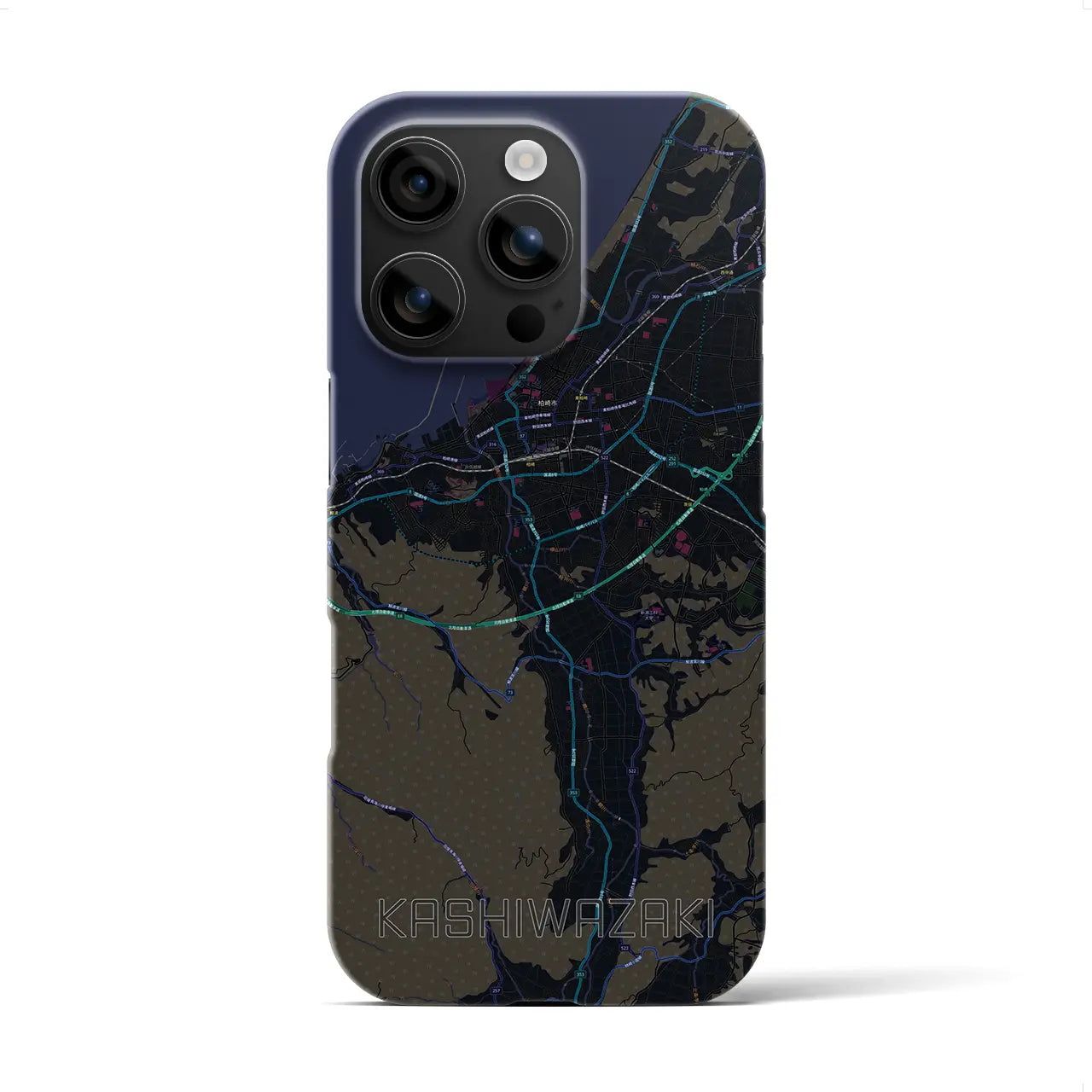 【柏崎(新潟県)】地図柄iPhoneケース(バックカバータイプ)