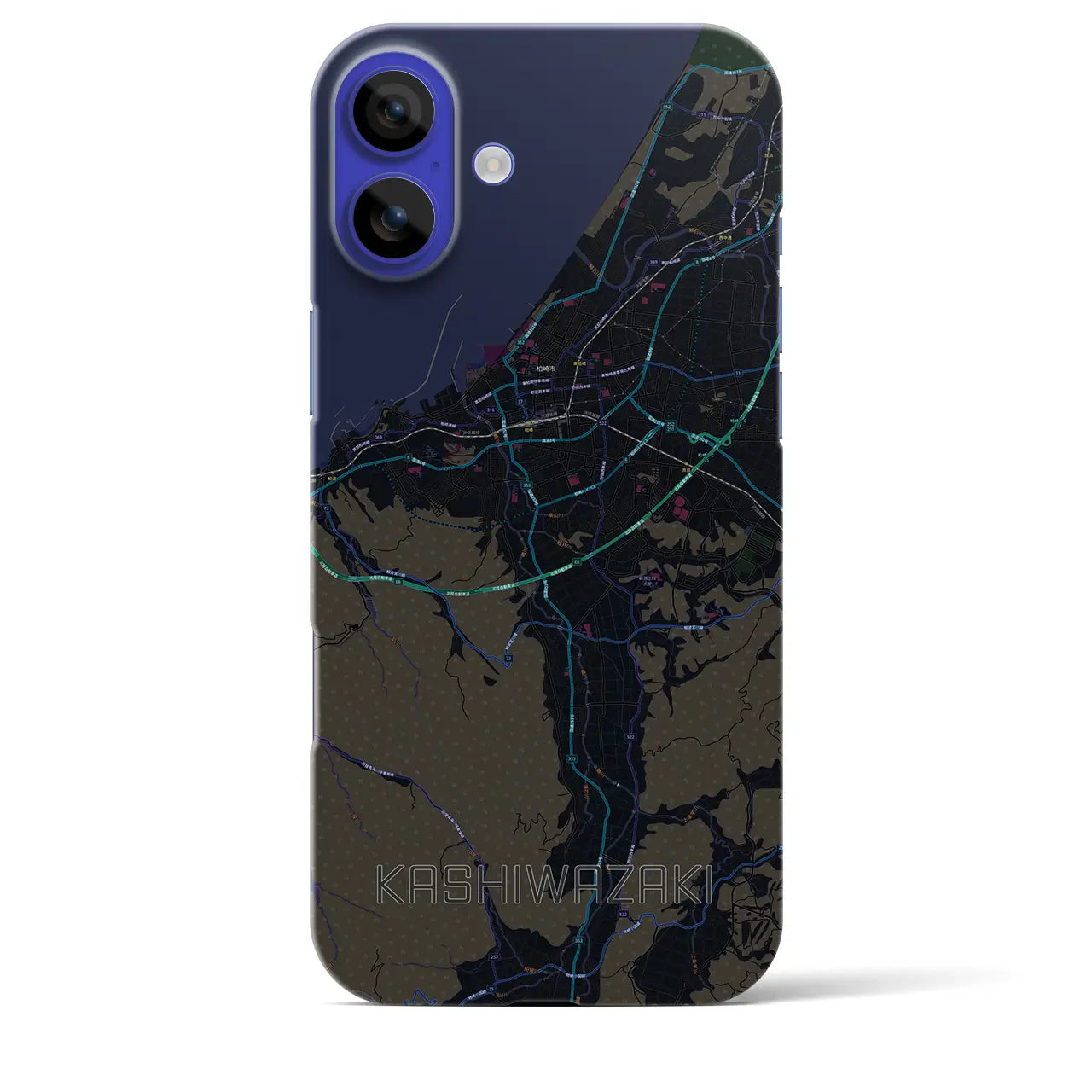 【柏崎(新潟県)】地図柄iPhoneケース(バックカバータイプ)