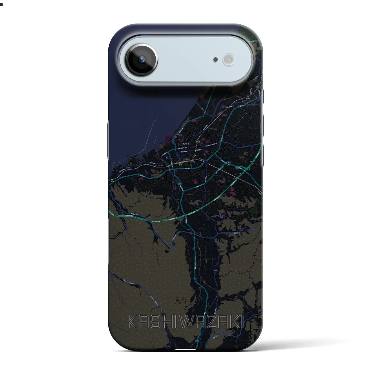 【柏崎(新潟県)】地図柄iPhoneケース(バックカバータイプ)