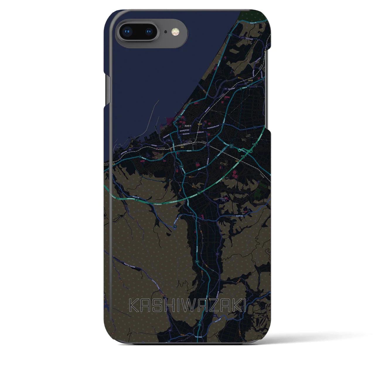 【柏崎(新潟県)】地図柄iPhoneケース(バックカバータイプ)