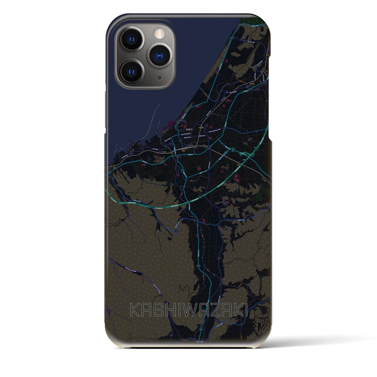 【柏崎(新潟県)】地図柄iPhoneケース(バックカバータイプ)