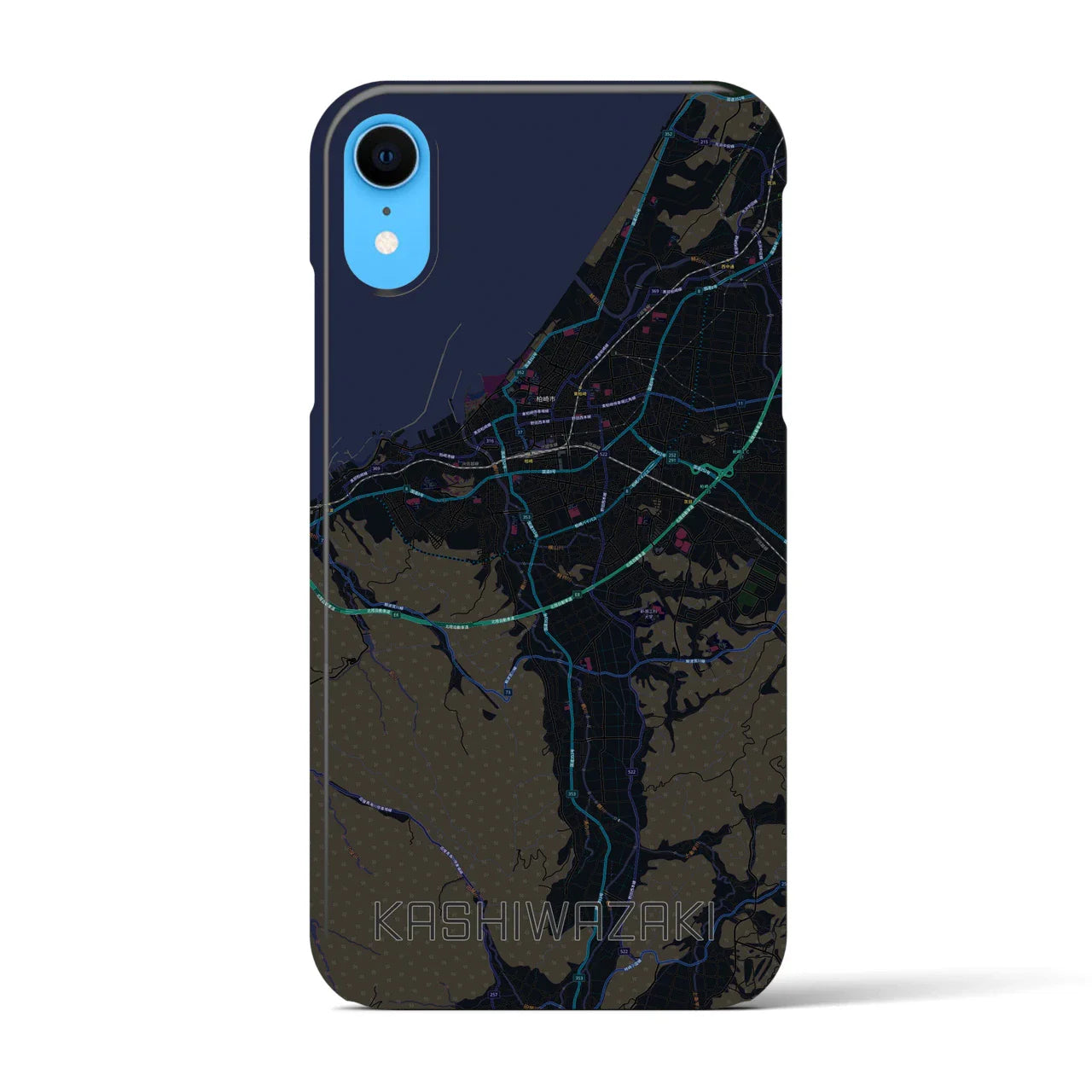 【柏崎(新潟県)】地図柄iPhoneケース(バックカバータイプ)