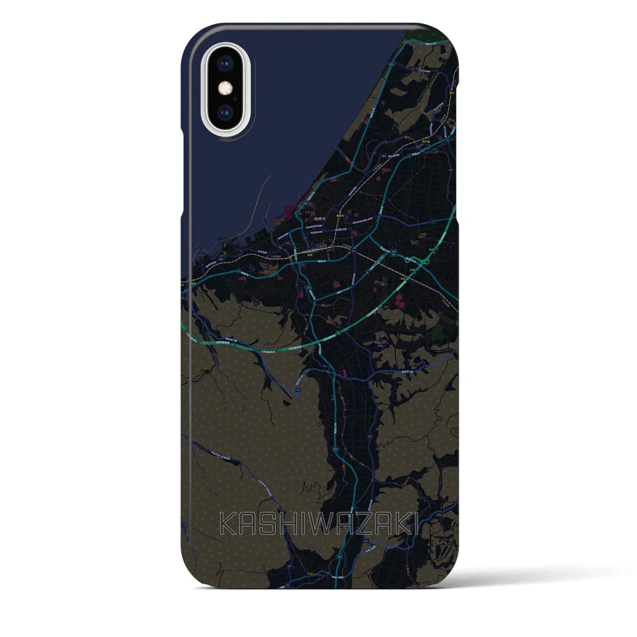 【柏崎(新潟県)】地図柄iPhoneケース(バックカバータイプ)