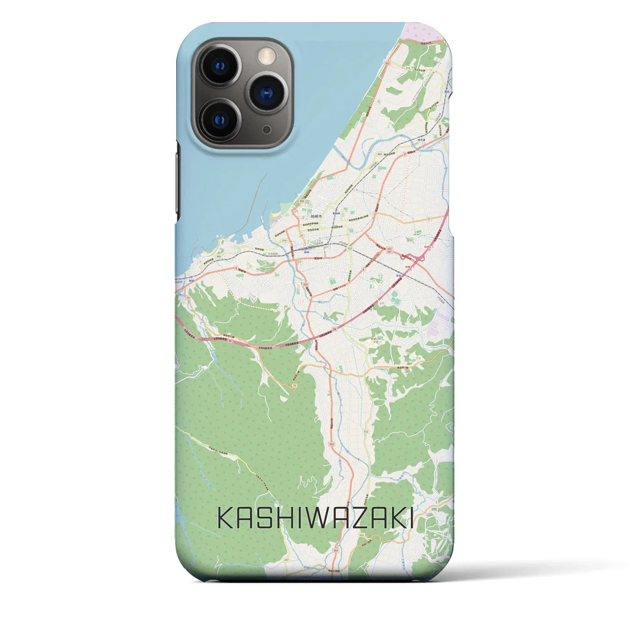 【柏崎(新潟県)】地図柄iPhoneケース(バックカバータイプ)