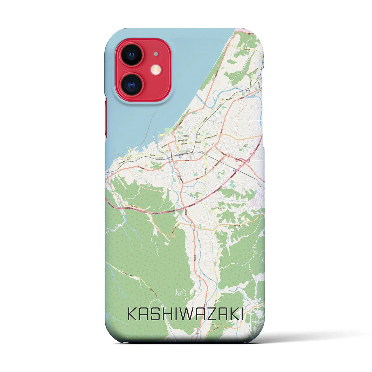 【柏崎(新潟県)】地図柄iPhoneケース(バックカバータイプ)