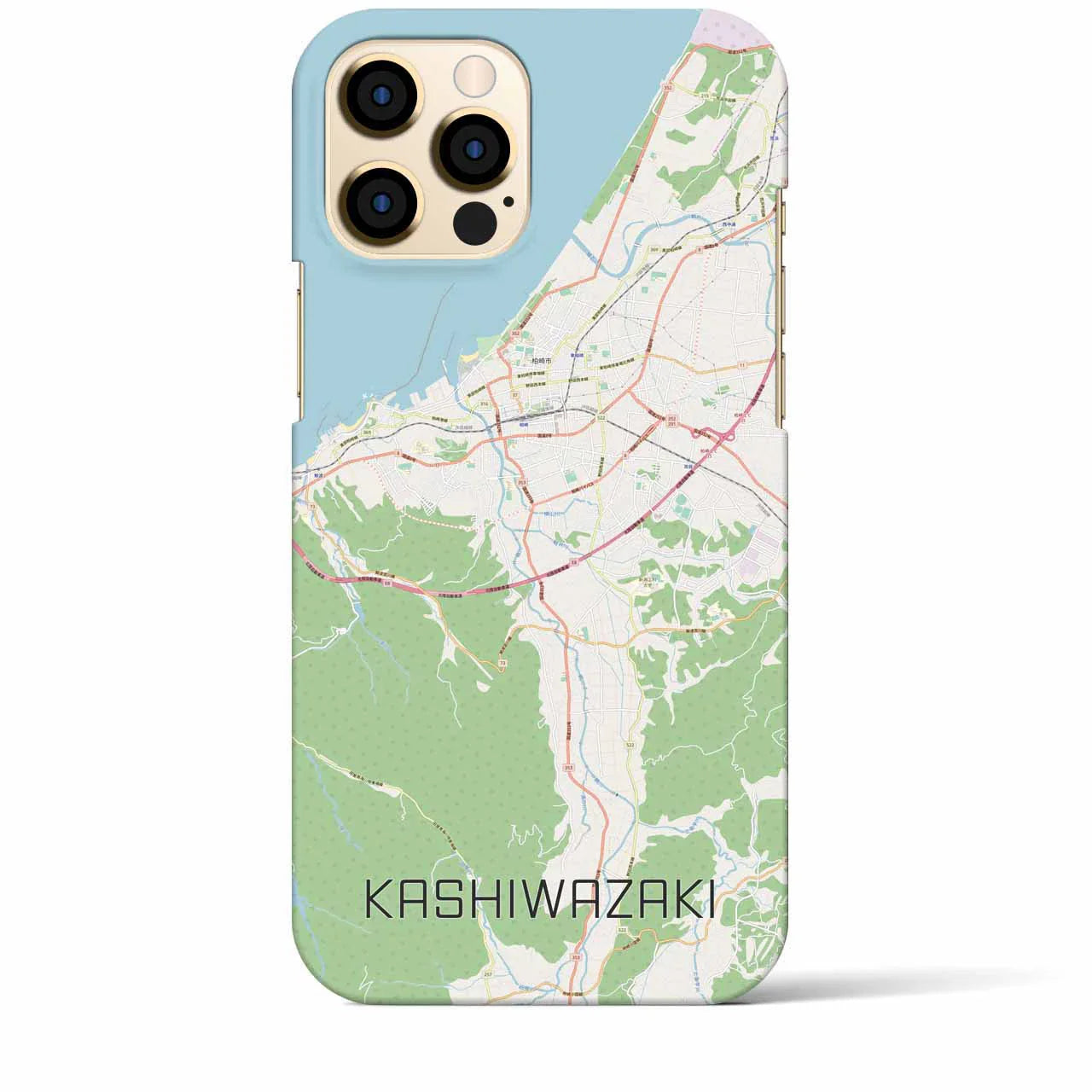 【柏崎(新潟県)】地図柄iPhoneケース(バックカバータイプ)