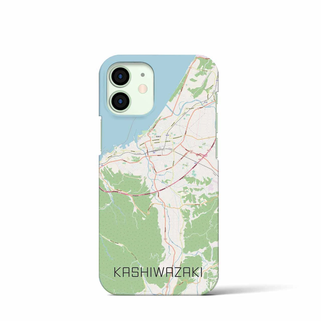 【柏崎(新潟県)】地図柄iPhoneケース(バックカバータイプ)