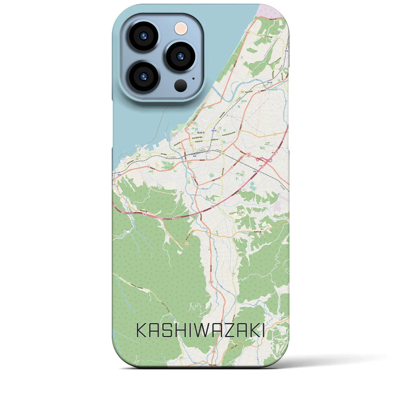 【柏崎(新潟県)】地図柄iPhoneケース(バックカバータイプ)