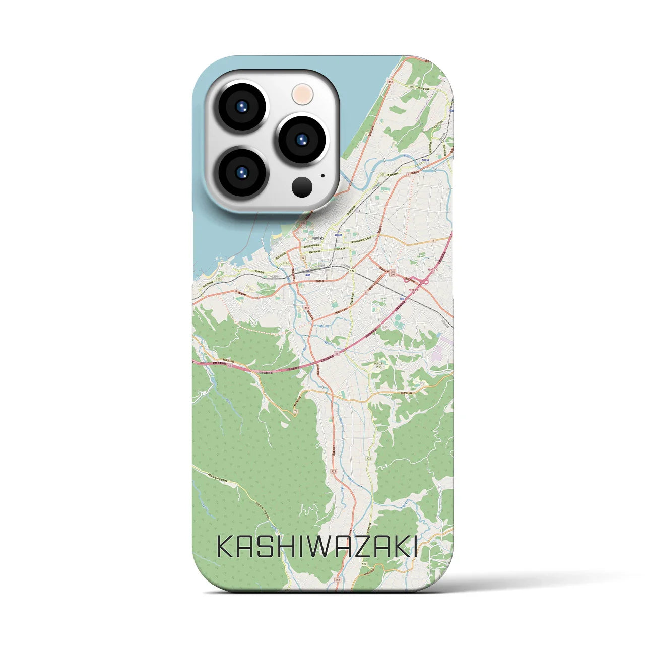 【柏崎(新潟県)】地図柄iPhoneケース(バックカバータイプ)