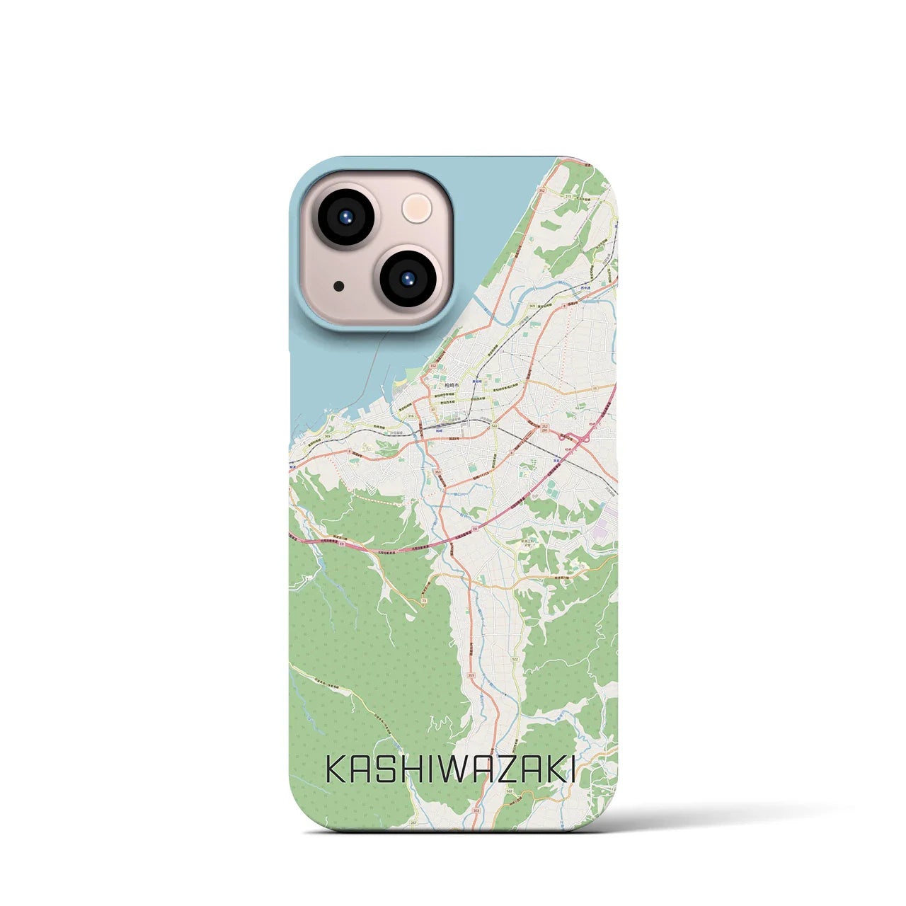 【柏崎(新潟県)】地図柄iPhoneケース(バックカバータイプ)