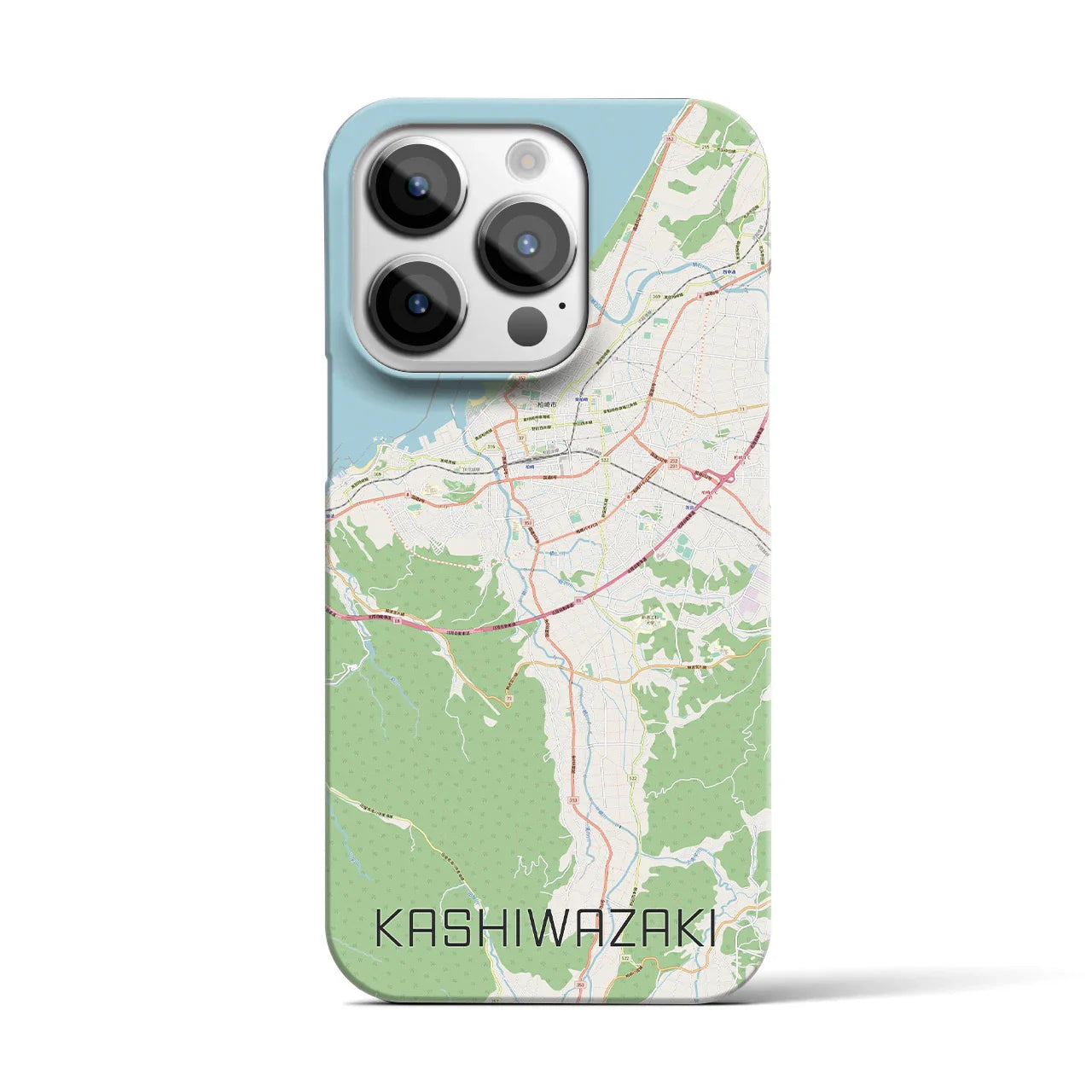 【柏崎(新潟県)】地図柄iPhoneケース(バックカバータイプ)