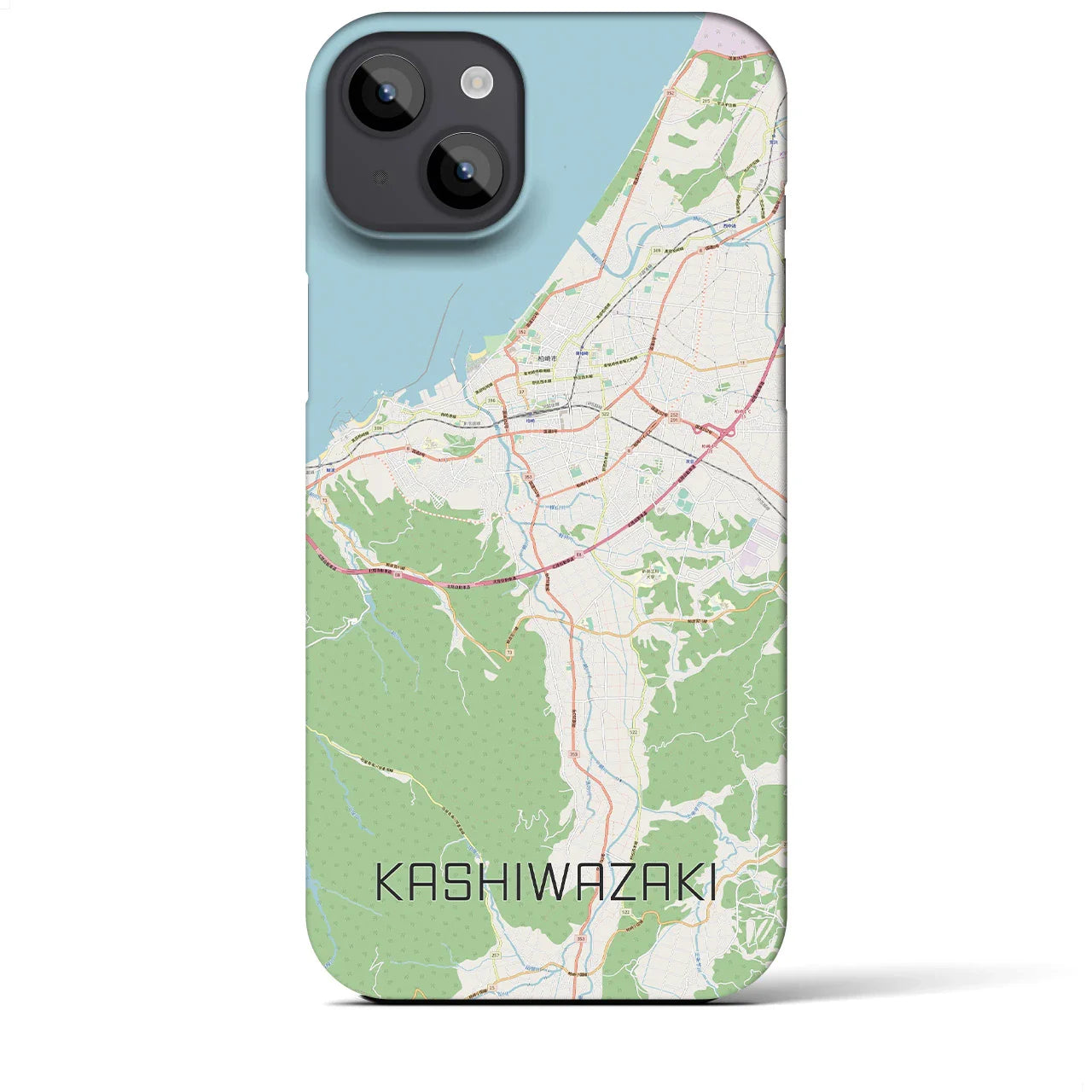 【柏崎(新潟県)】地図柄iPhoneケース(バックカバータイプ)