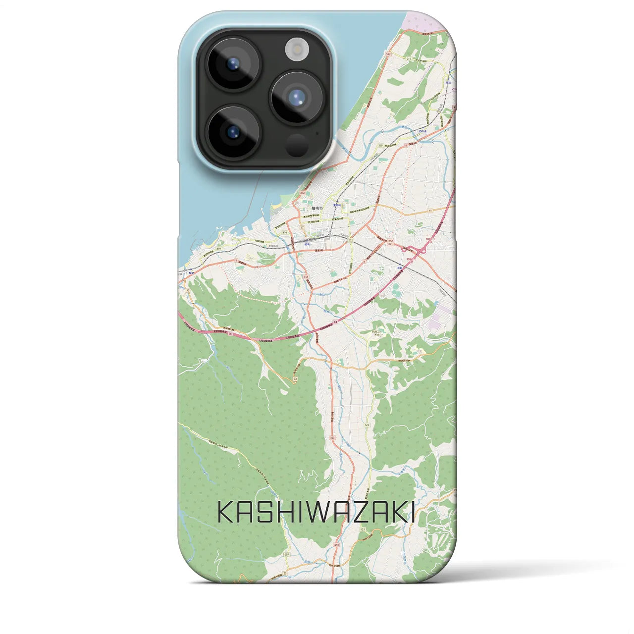 【柏崎(新潟県)】地図柄iPhoneケース(バックカバータイプ)