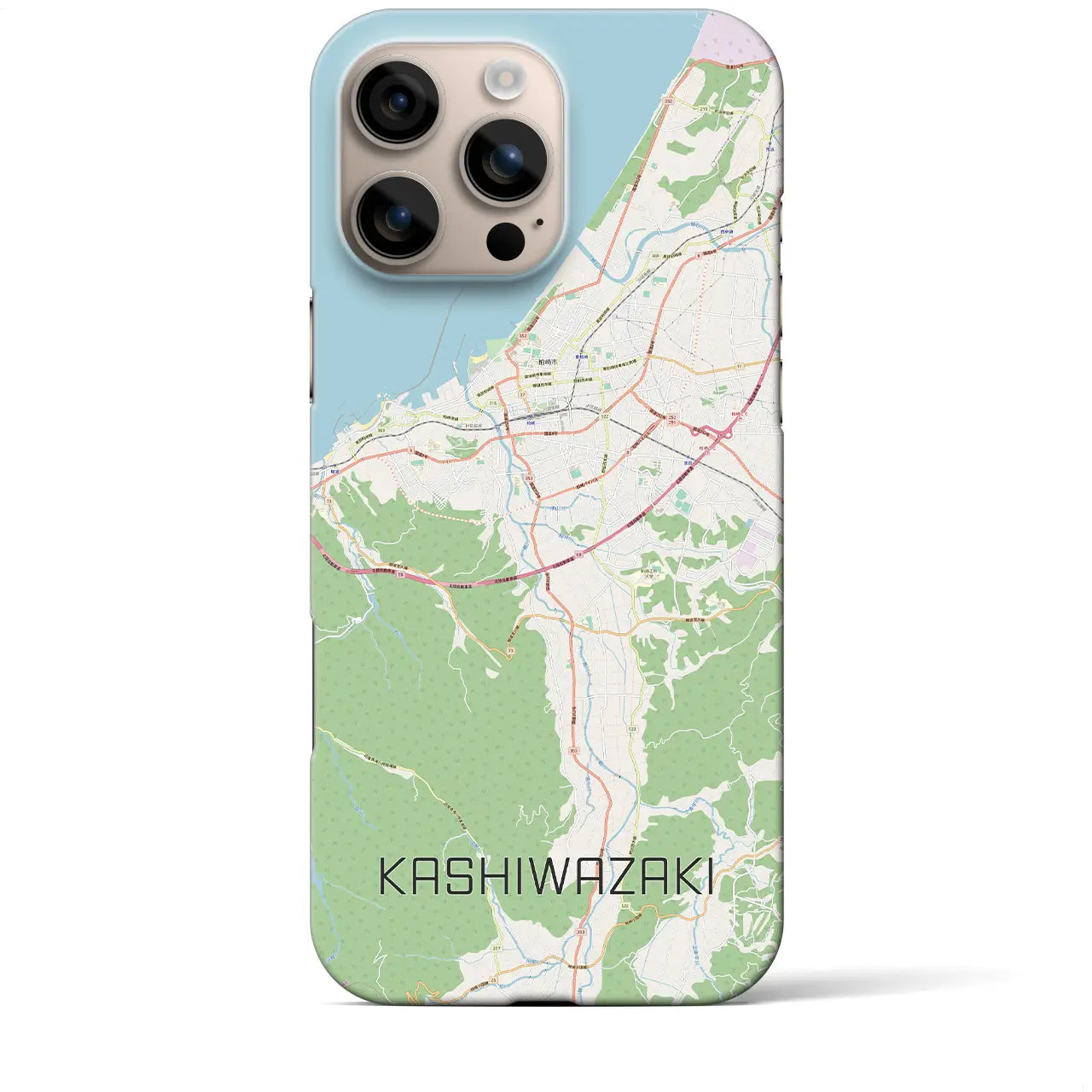 【柏崎(新潟県)】地図柄iPhoneケース(バックカバータイプ)