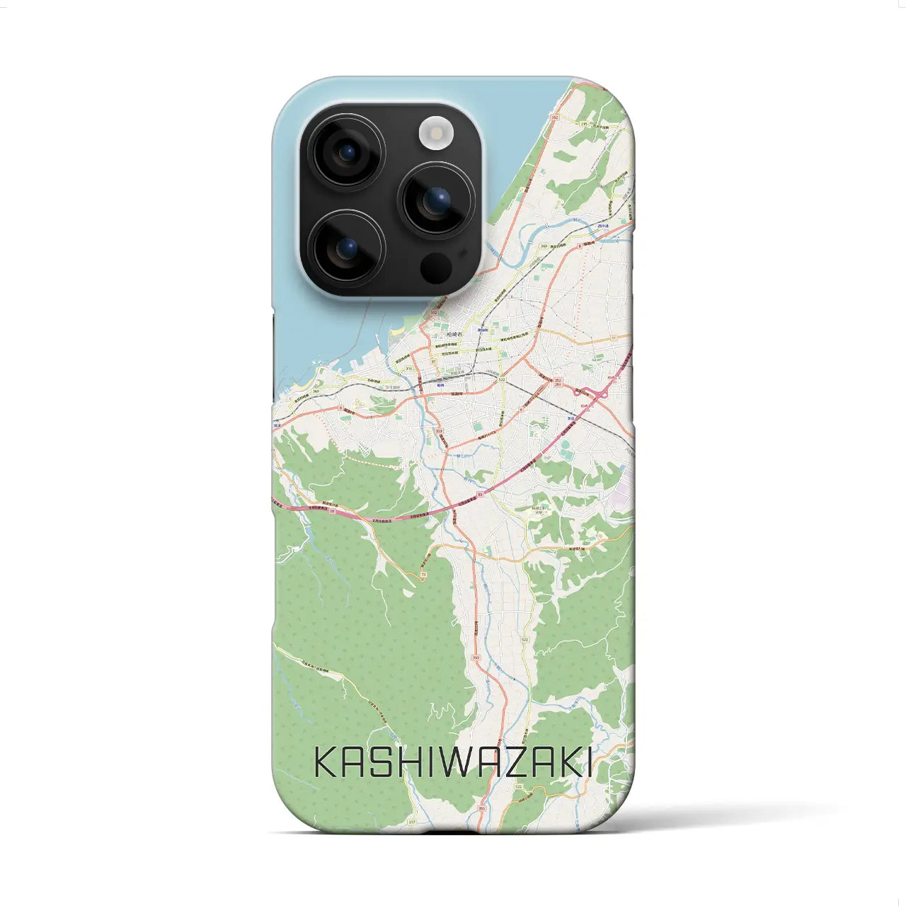 【柏崎(新潟県)】地図柄iPhoneケース(バックカバータイプ)