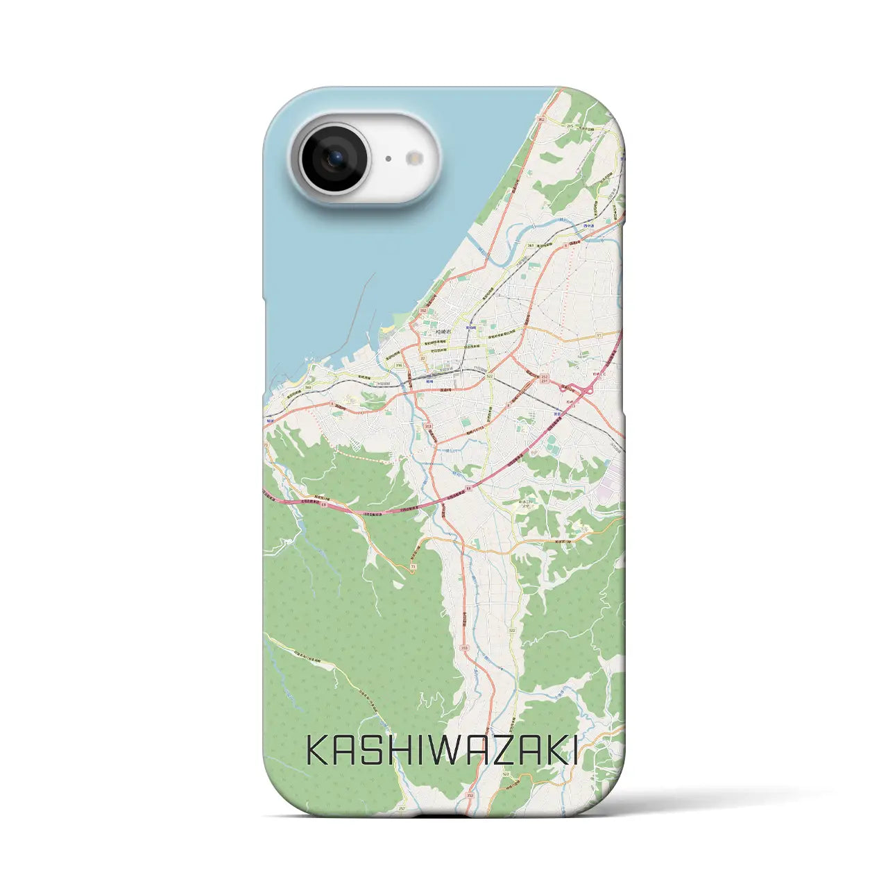 【柏崎(新潟県)】地図柄iPhoneケース(バックカバータイプ)