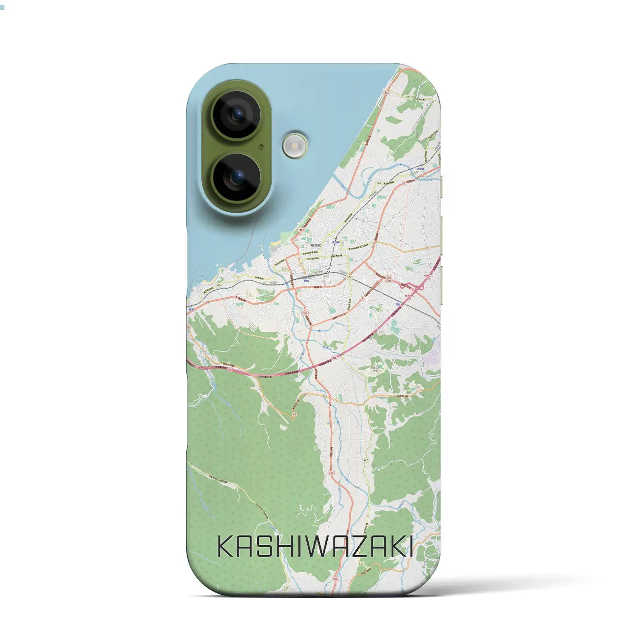 【柏崎(新潟県)】地図柄iPhoneケース(バックカバータイプ)