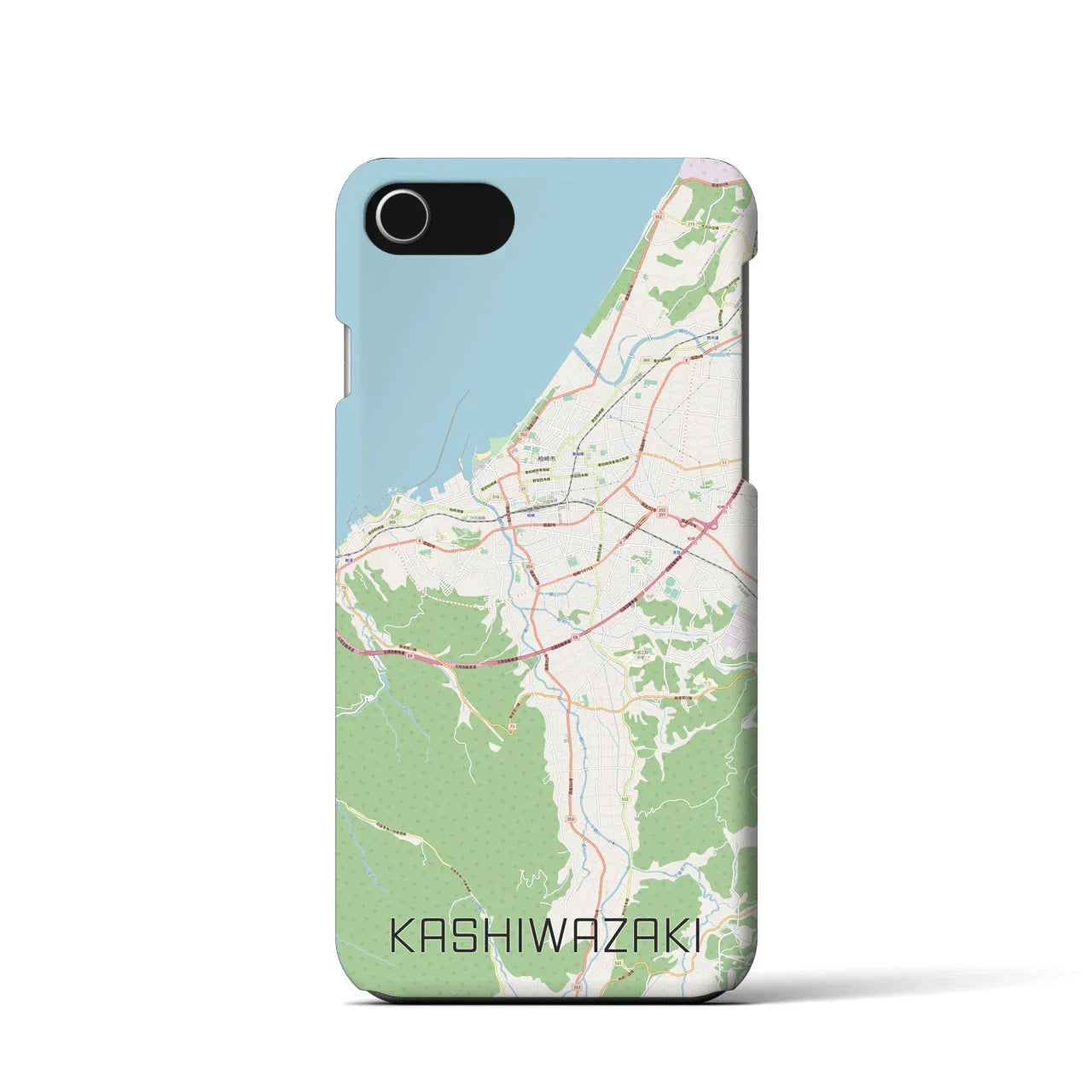 【柏崎(新潟県)】地図柄iPhoneケース(バックカバータイプ)