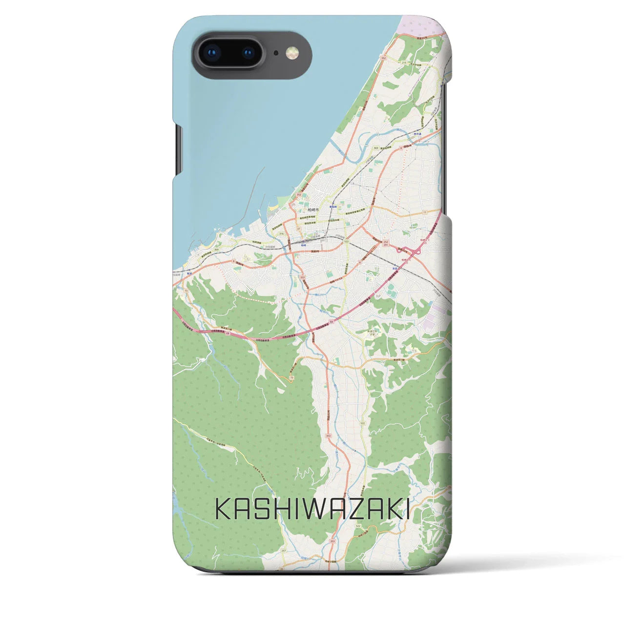 【柏崎(新潟県)】地図柄iPhoneケース(バックカバータイプ)
