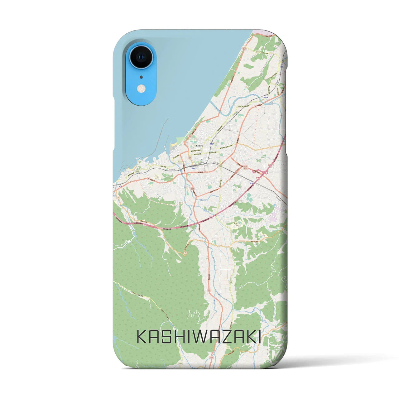 【柏崎(新潟県)】地図柄iPhoneケース(バックカバータイプ)
