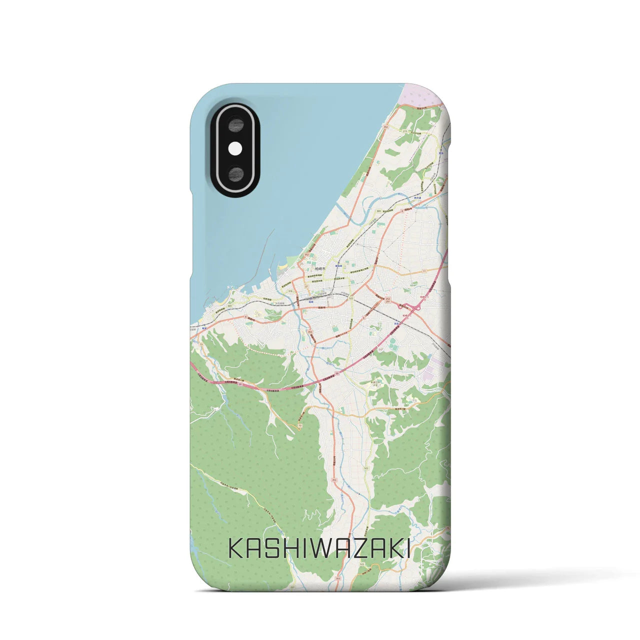 【柏崎(新潟県)】地図柄iPhoneケース(バックカバータイプ)