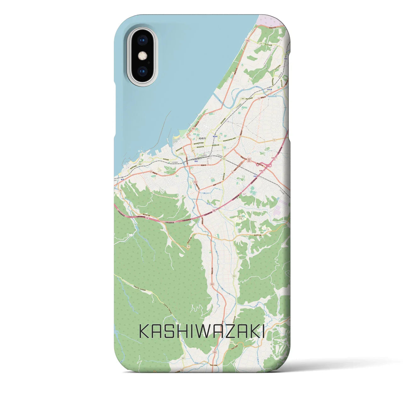 【柏崎(新潟県)】地図柄iPhoneケース(バックカバータイプ)