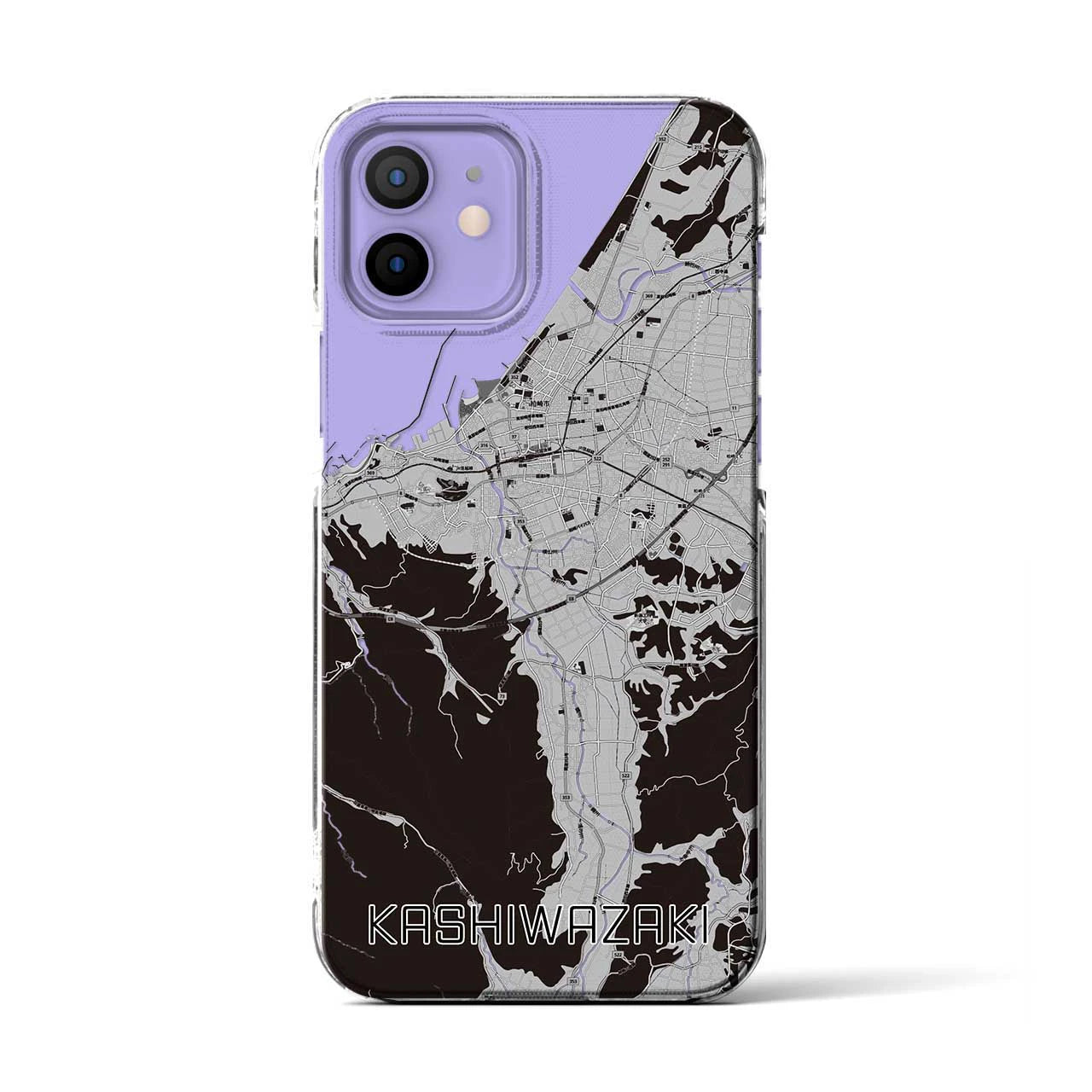 【柏崎(新潟県)】地図柄iPhoneケース(クリアタイプ)