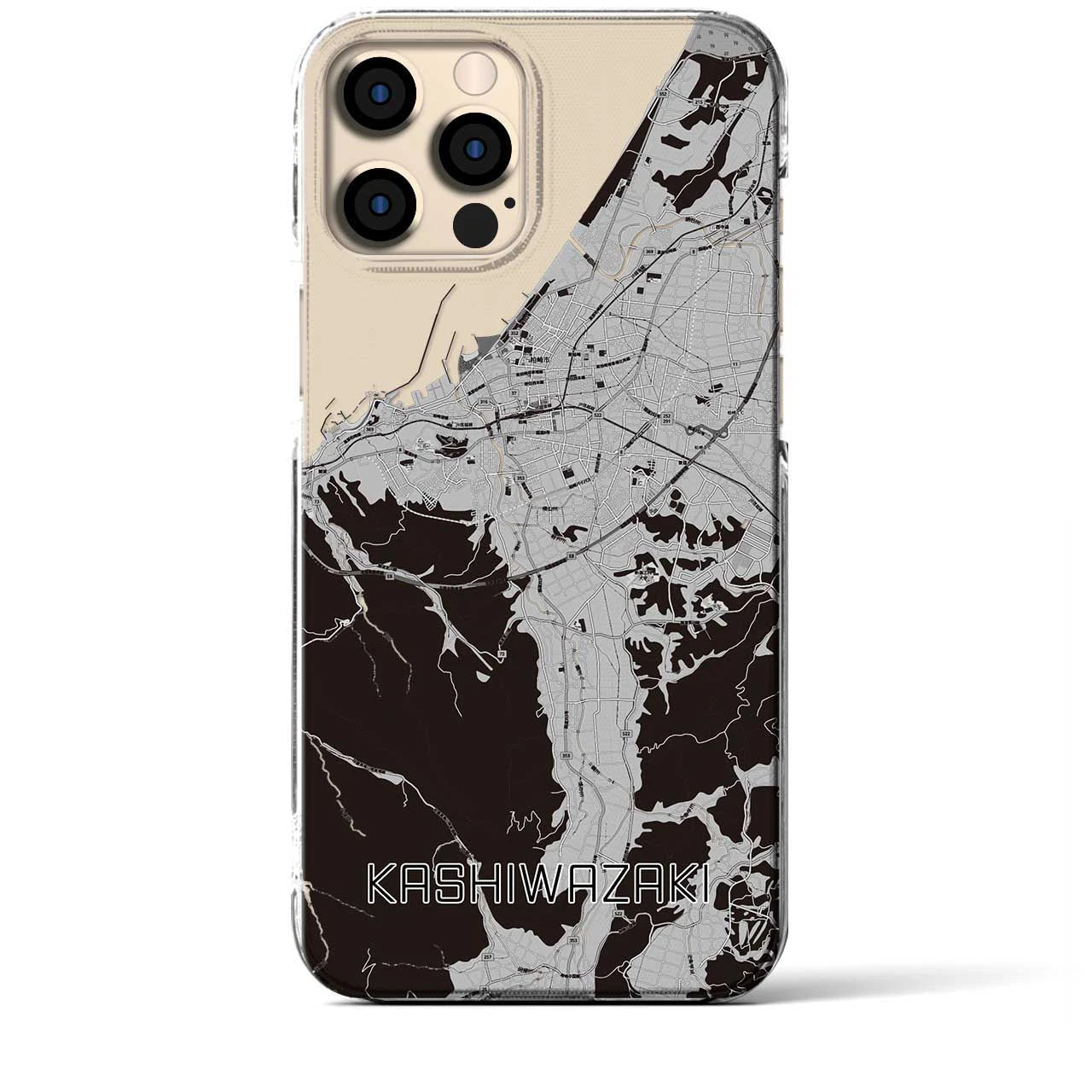 【柏崎(新潟県)】地図柄iPhoneケース(クリアタイプ)