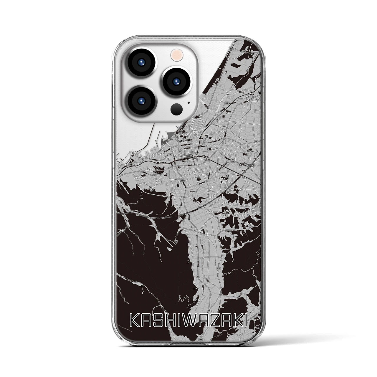 【柏崎(新潟県)】地図柄iPhoneケース(クリアタイプ)