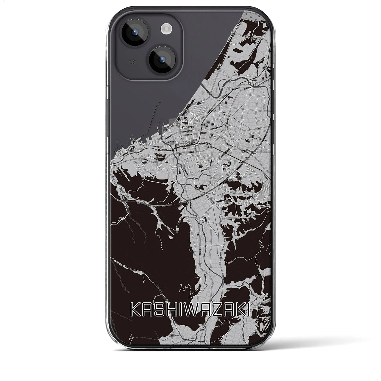【柏崎(新潟県)】地図柄iPhoneケース(クリアタイプ)