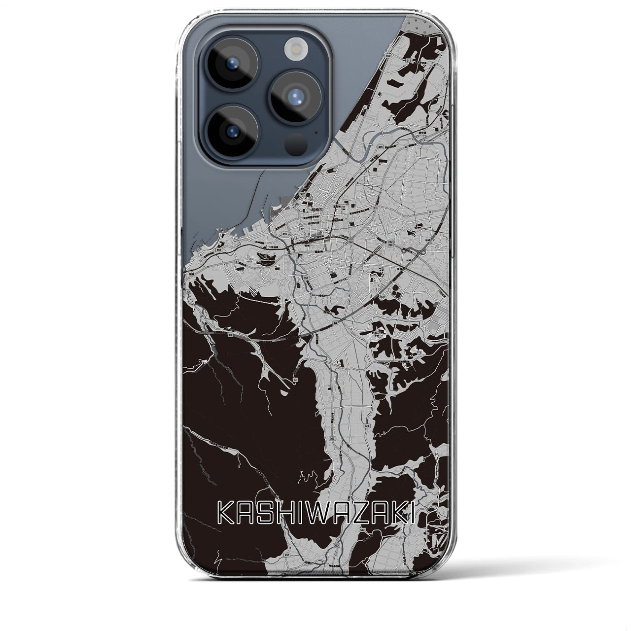 【柏崎(新潟県)】地図柄iPhoneケース(クリアタイプ)