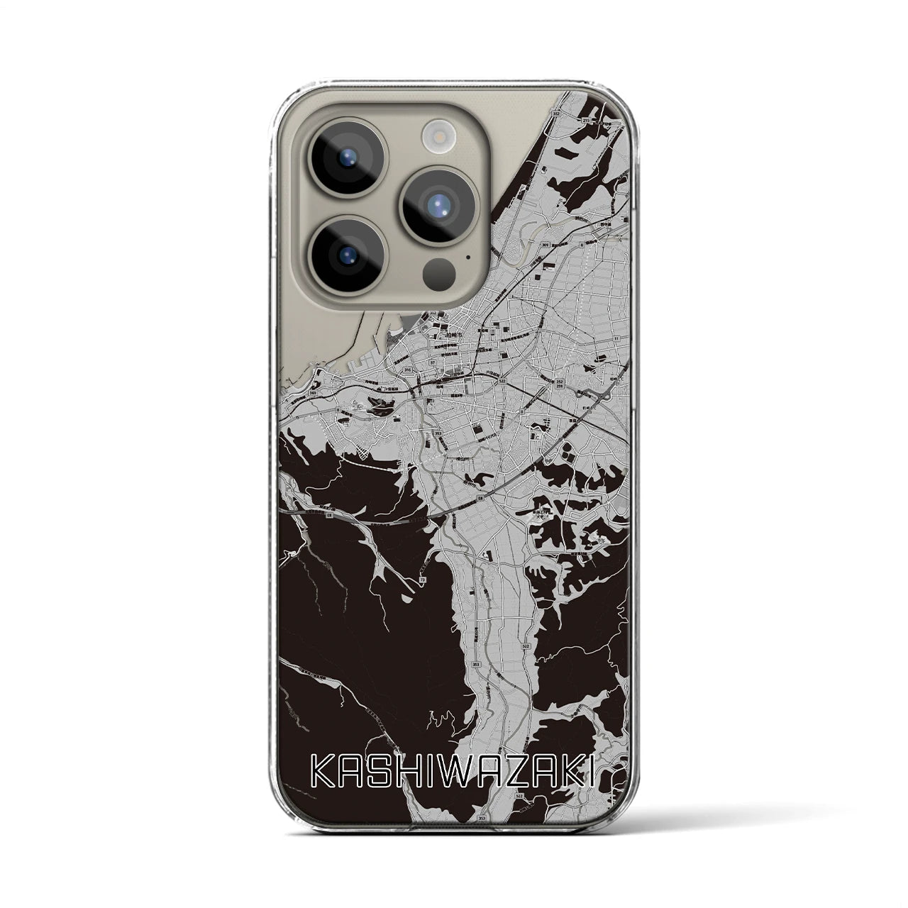 【柏崎(新潟県)】地図柄iPhoneケース(クリアタイプ)