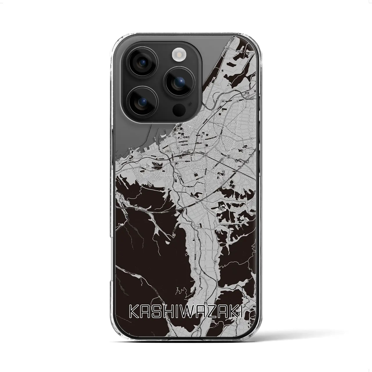 【柏崎(新潟県)】地図柄iPhoneケース(クリアタイプ)