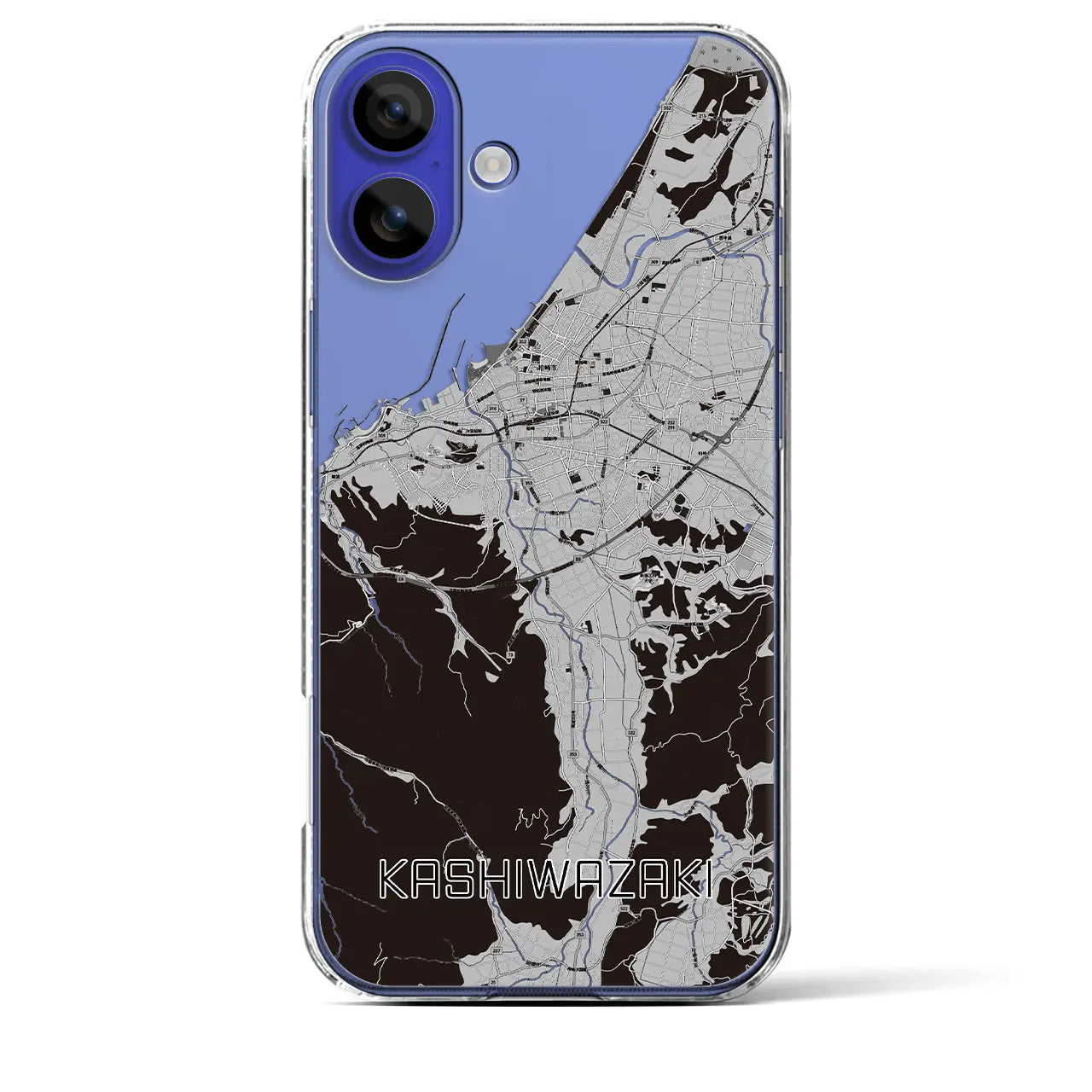 【柏崎(新潟県)】地図柄iPhoneケース(クリアタイプ)