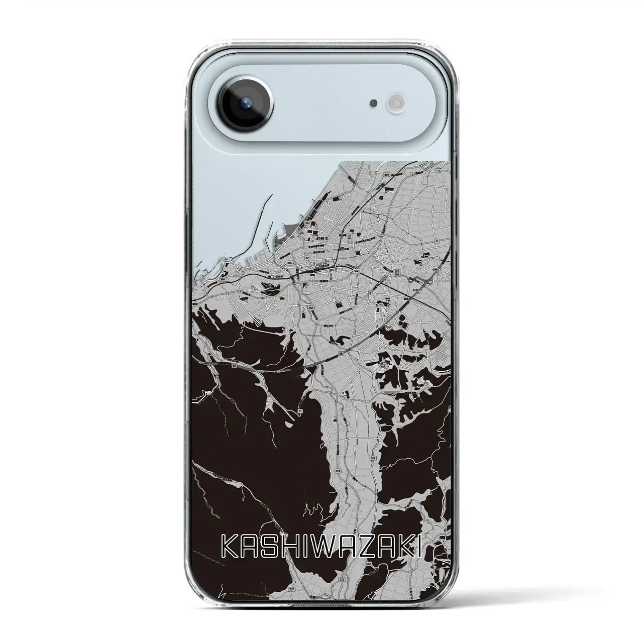 【柏崎(新潟県)】地図柄iPhoneケース(クリアタイプ)