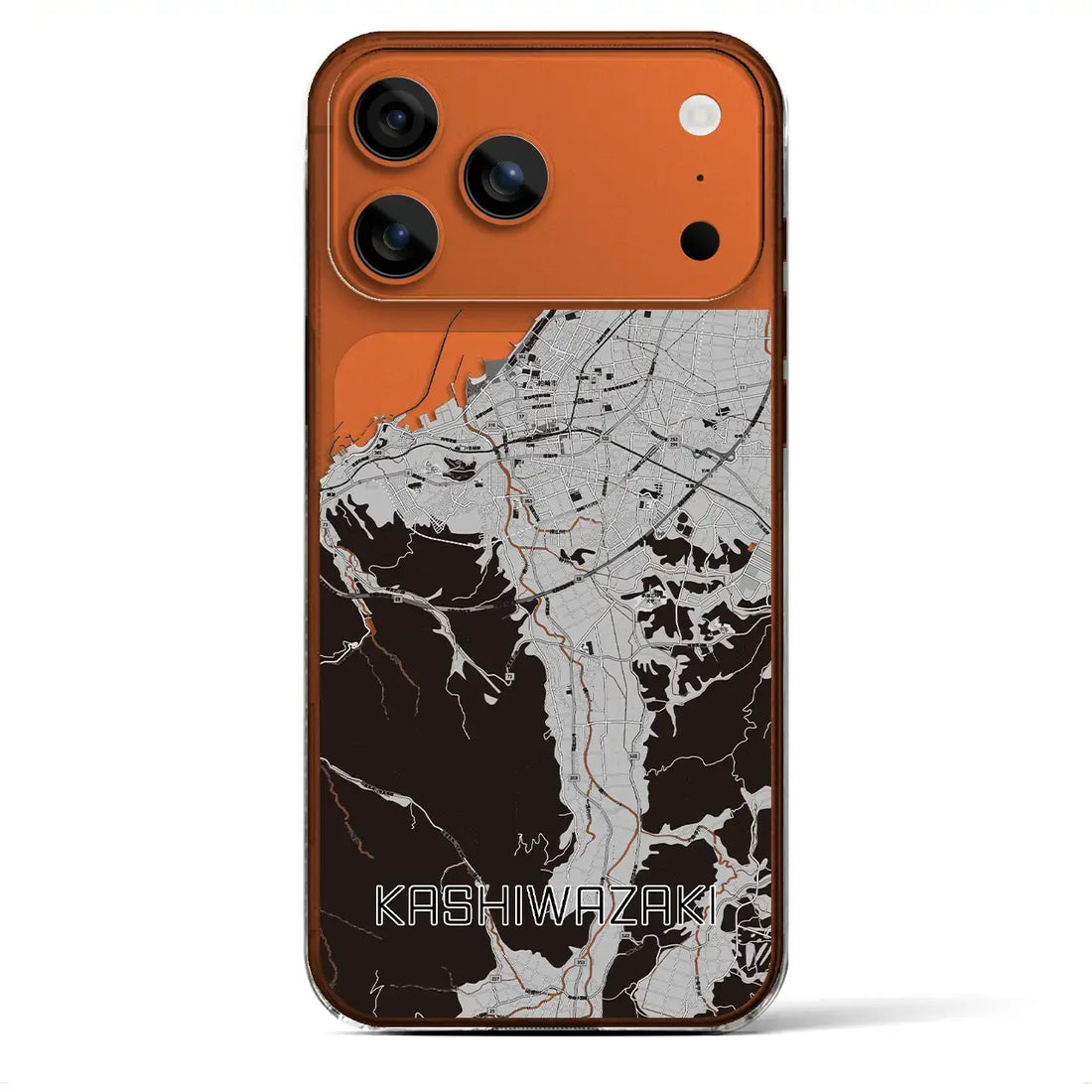 【柏崎(新潟県)】地図柄iPhoneケース(クリアタイプ)