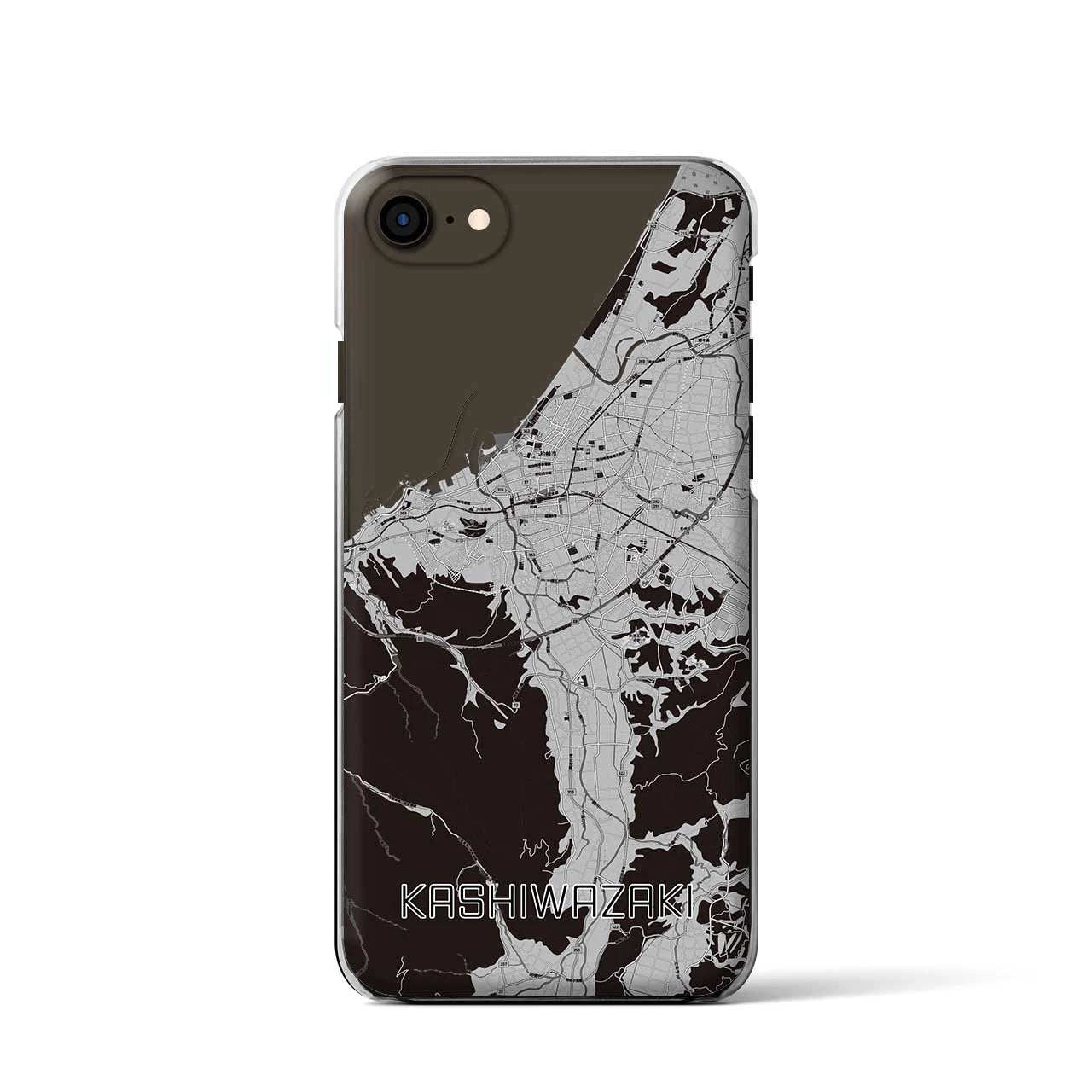 【柏崎(新潟県)】地図柄iPhoneケース(クリアタイプ)