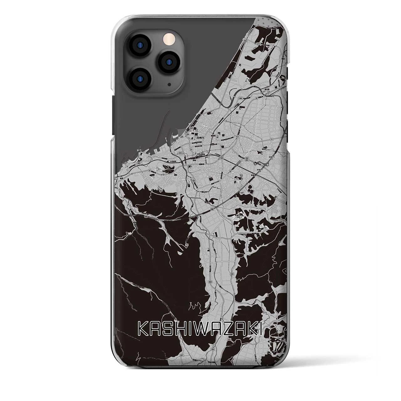 【柏崎(新潟県)】地図柄iPhoneケース(クリアタイプ)