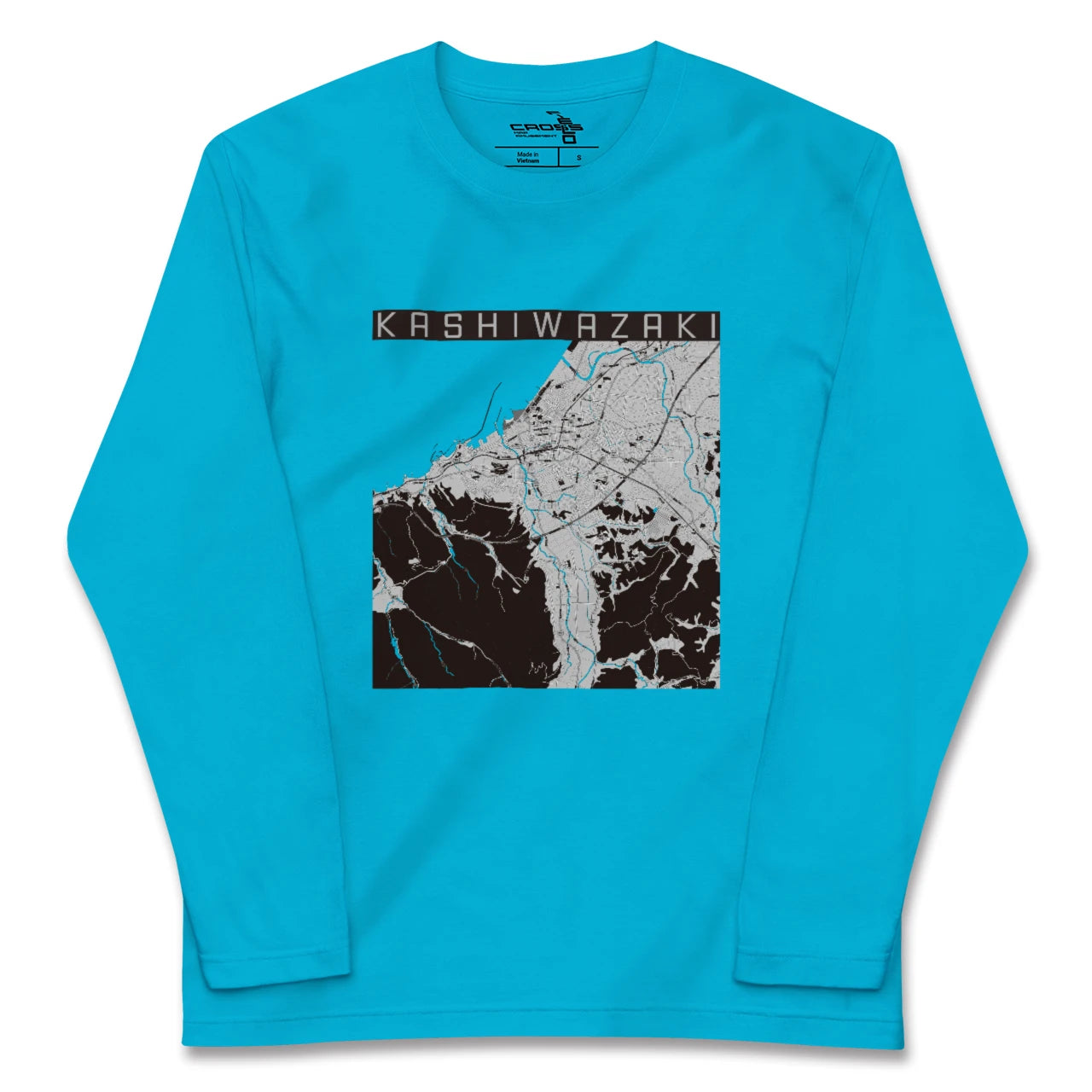 【柏崎(新潟県)】地図柄ロングスリーブTシャツ