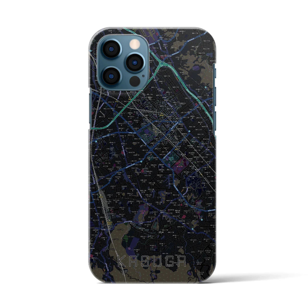 【春日(福岡県)】地図柄iPhoneケース(バックカバータイプ)