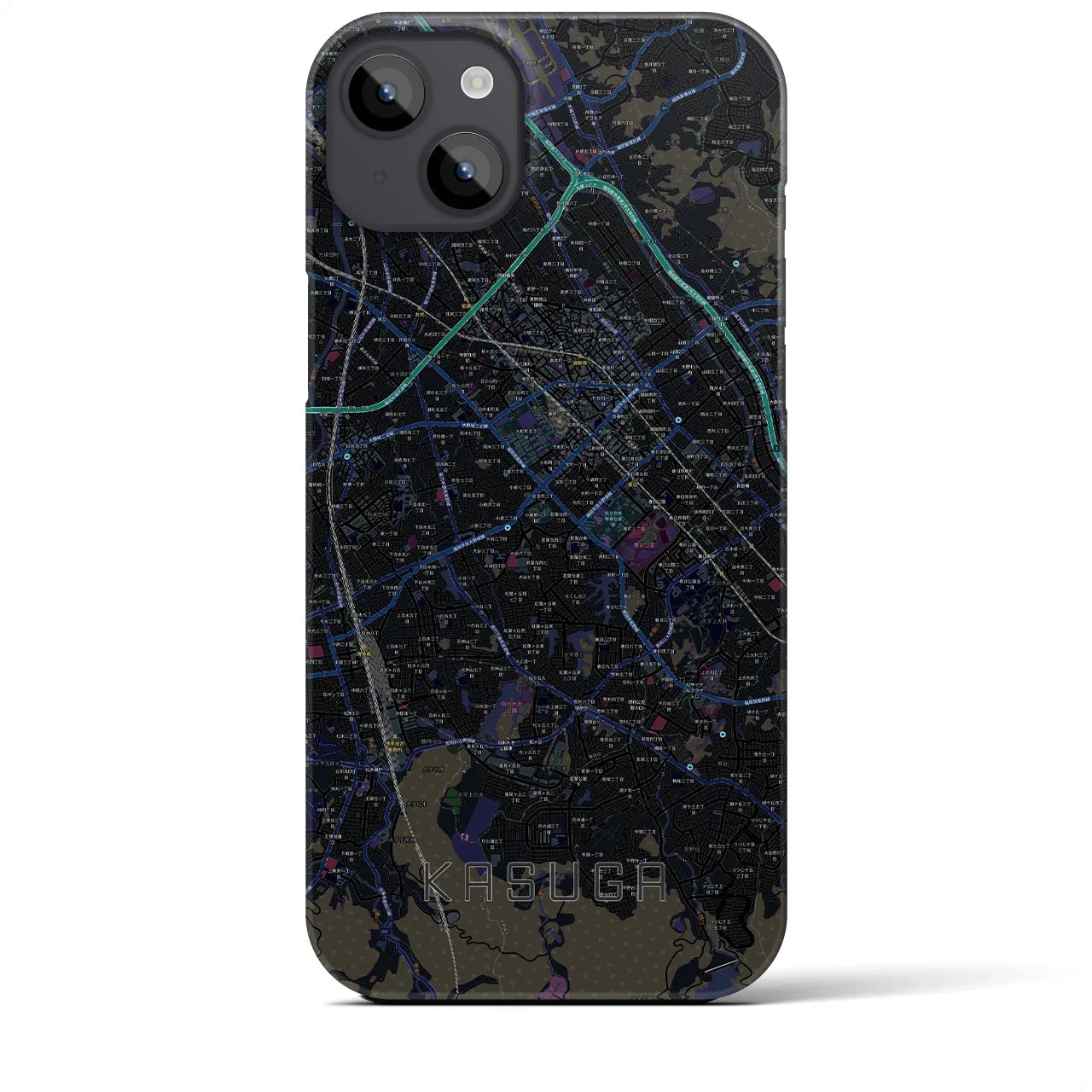 【春日(福岡県)】地図柄iPhoneケース(バックカバータイプ)