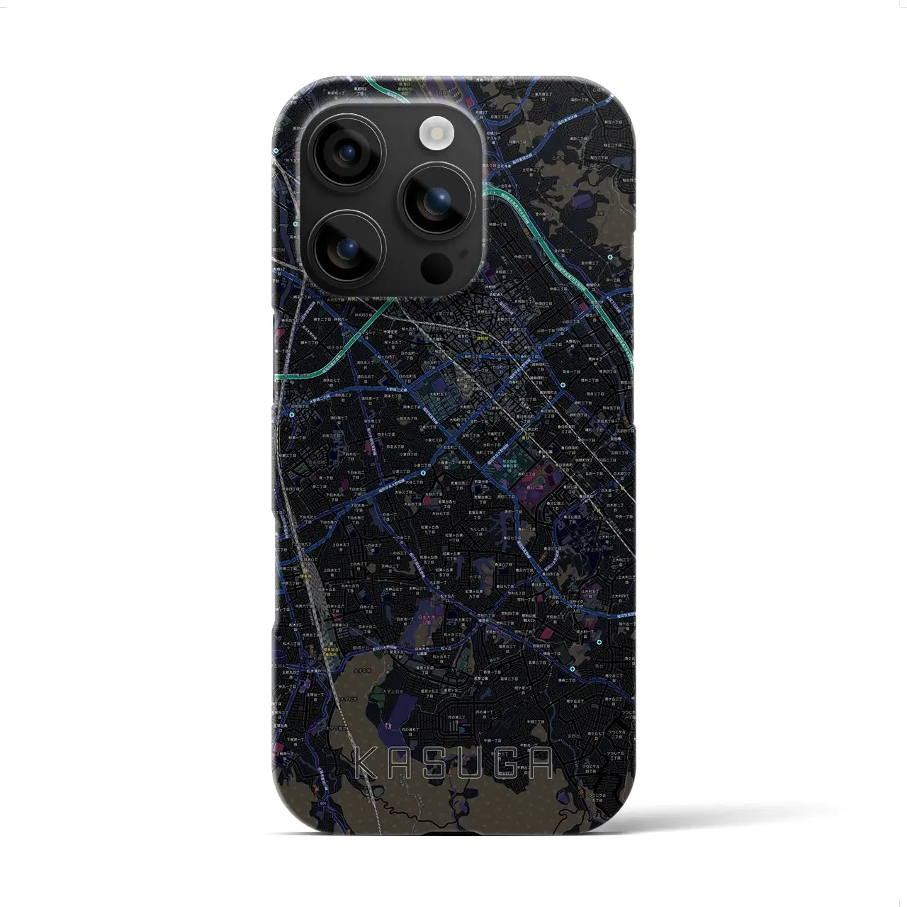 【春日(福岡県)】地図柄iPhoneケース(バックカバータイプ)