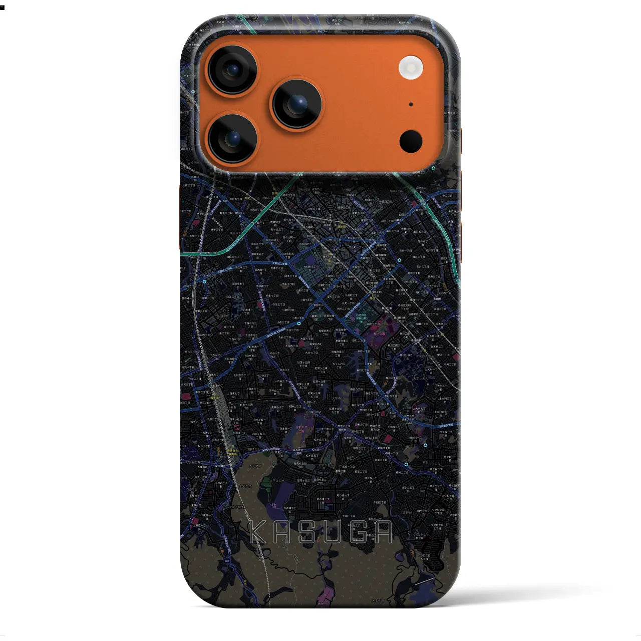 【春日(福岡県)】地図柄iPhoneケース(バックカバータイプ)