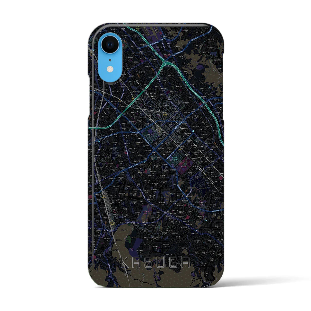 【春日(福岡県)】地図柄iPhoneケース(バックカバータイプ)