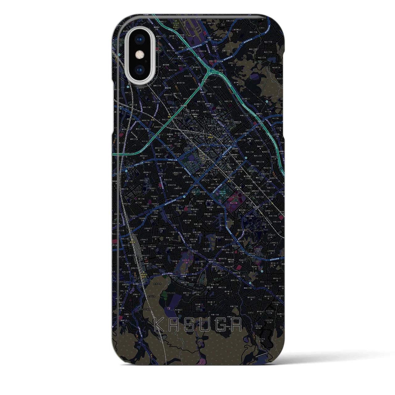 【春日(福岡県)】地図柄iPhoneケース(バックカバータイプ)