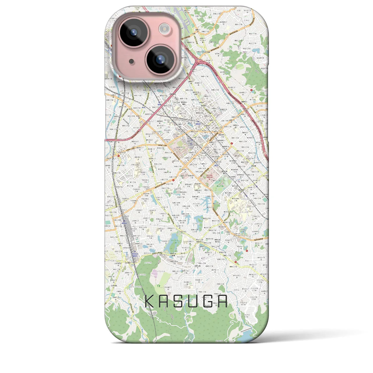 【春日(福岡県)】地図柄iPhoneケース(バックカバータイプ)