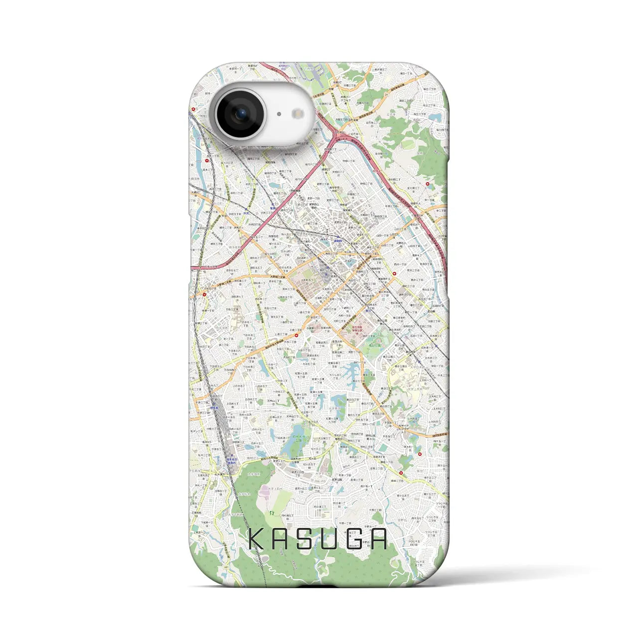 【春日(福岡県)】地図柄iPhoneケース(バックカバータイプ)