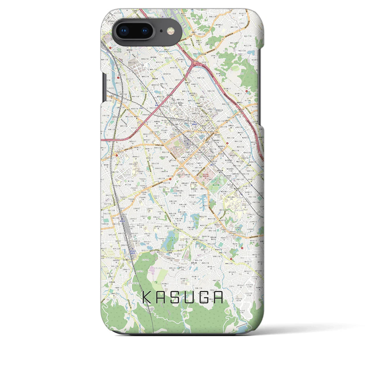 【春日(福岡県)】地図柄iPhoneケース(バックカバータイプ)